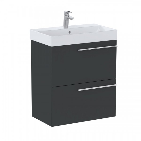 Roca Ella Unik Compacto zestaw łazienkowy 60 cm umywalka z szafką onyks mat A851916531