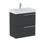 Roca Ella Unik Compacto zestaw łazienkowy 60 cm umywalka z szafką onyks mat A851916531