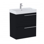 Roca Ella Unik Compacto zestaw łazienkowy 60 cm umywalka z szafką czarny mat A851916532