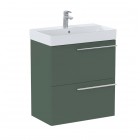 Roca Ella Unik Compacto zestaw łazienkowy 60 cm umywalka z szafką zielony mat A851916534