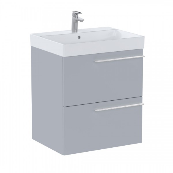Roca Ella Unik zestaw łazienkowy 60 cm umywalka z szafką perłowy mat A851910530