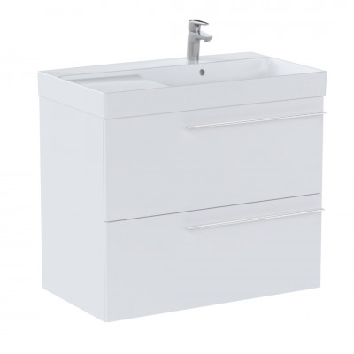 Roca Ella Unik zestaw łazienkowy 80 cm umywalka prawa z szafką biały mat A851913529