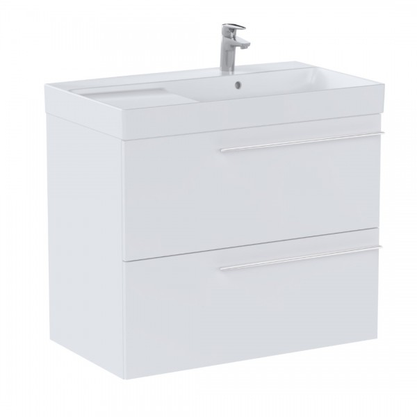 Roca Ella Unik zestaw łazienkowy 80 cm umywalka prawa z szafką biały mat A851913529