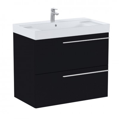 Roca Ella Unik zestaw łazienkowy 80 cm umywalka z szafką czarny mat A851911532