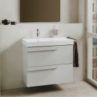 Roca Ella Unik zestaw łazienkowy 80 cm umywalka lewa z szafką perłowy mat A851912530