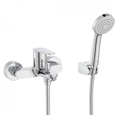 Roca Victoria Plus bateria wannowa z zestawem natryskowym ścienna chrom A5A014FC00