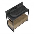 Elita Meble Babette umywalka nablatowa 81,5x41,5 antracyt mat 145108