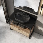 Elita Meble Babette umywalka nablatowa 61,2x41,2 cm czarny mat 145101