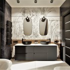 Elita Meble Lorca umywalka nablatowa okrągła 41,5 cm antracyt mat 145007