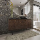 Elita Meble Lorca umywalka nablatowa okrągła 41,5 cm czarny mat 145084