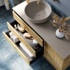 Elita Meble Lorca umywalka nablatowa okrągła 41,5 cm beżowy mat 146054