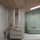 Elita Meble Lorca umywalka nablatowa okrągła 41,5 cm beżowy mat 146054