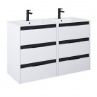 Roca Alpine zestaw łazienkowy 120 cm umywalka z szafką biały połysk A852038606
