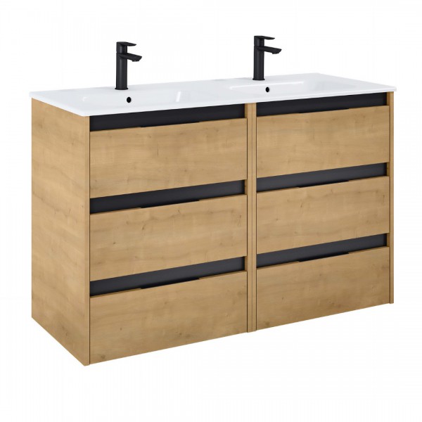 Roca Alpine zestaw łazienkowy 120 cm umywalka z szafką jasny dąb A852032464