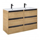 Roca Alpine zestaw łazienkowy 120 cm umywalka z szafką jasny dąb A852038464