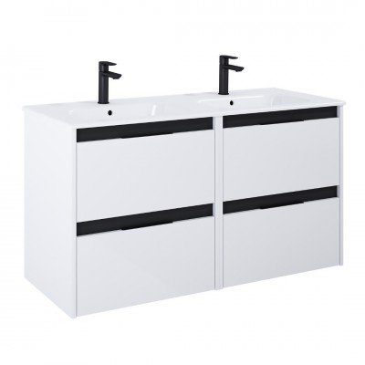 Roca Alpine zestaw łazienkowy 120 cm umywalka z szafką biały połysk A852037606