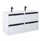 Roca Alpine zestaw łazienkowy 120 cm umywalka z szafką biały połysk A852037606