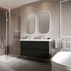 Elita Meble Sharon Diamond Black lustro LED 45x90 cm 168130