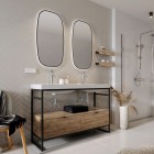 Elita Meble Sharon Diamond Black lustro LED 45x90 cm 168130