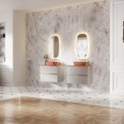 Elita Meble Sharon Diamond lustro LED 45x90 cm złoto różowe 168703