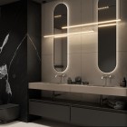 Elita Meble Sharon Long lustro LED 35x150 cm czarny mat 168505