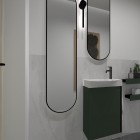 Elita Meble Sharon Long lustro LED 35x150 cm czarny mat 168505