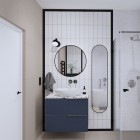 Elita Meble Sharon Long lustro LED 35x150 cm czarny mat 168505