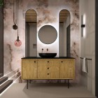 Elita Meble Sharon Long Cut lustro LED 35x150 cm czarny mat 168508