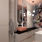 Elita Meble Sharon Long Cut lustro LED 35x150 cm czarny mat 168508