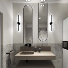 Elita Meble Sharon Long Cut lustro LED 35x150 cm czarny mat 168508