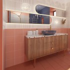 Elita Meble Sharon Long Cut lustro LED 35x150 cm złoty 168510