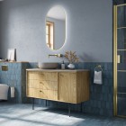 Elita Meble Sharon Oval Gold lustro LED 52x92 cm 168463