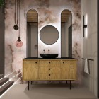 Elita Meble Sharon Round Black lustro LED okrągłe 60 cm 168121