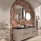 Elita Meble Sharon Round Black lustro LED okrągłe 60 cm 168121