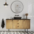 Elita Meble Sharon Round Black lustro LED okrągłe 60 cm 168121