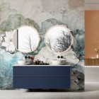 Elita Meble Sharon Round lustro LED okrągłe 60 cm złoto różowe 168700