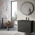 Elita Meble Sharon Round Black lustro LED okrągłe 80 cm 168122