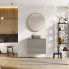 Elita Meble Sharon Round Gold lustro LED okrągłe 80 cm 168128