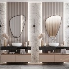 Elita Meble Sharon Tri lustro LED 65x100 cm czarny mat 168502