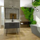 Elita Meble lustro 100x80 cm czarna rama 19 mm 167583