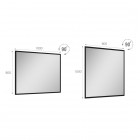 Elita Meble lustro 100x80 cm czarna rama 19 mm 167583