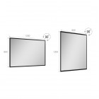 Elita Meble lustro 120x80 cm czarna rama 19 mm 167584