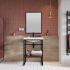Elita Meble lustro 70x80 cm czarna rama 19 mm 168409