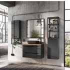 Elita Meble lustro 80x80 cm czarna rama 19 mm 167582