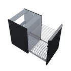 Elita Meble Lofty Black Mat komoda z koszem cargo 50 cm 168305