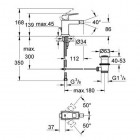 Grohe Eurocube bateria bidetowa