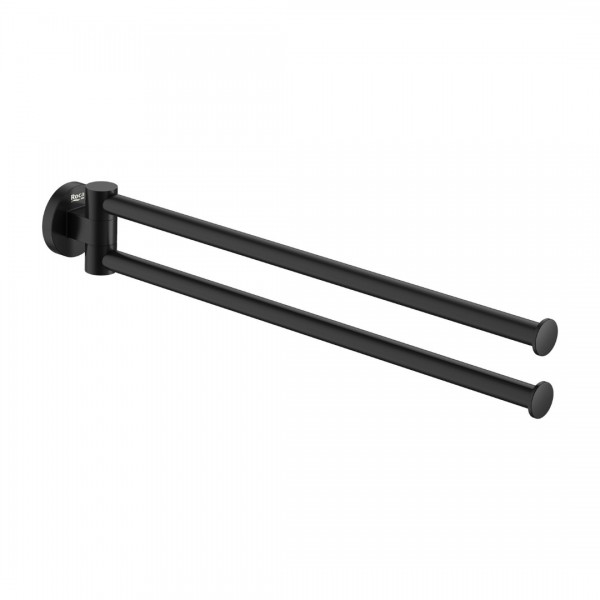 Roca Hotels 2.0 wieszak na ręcznik dwuramienny czarny mat A817578C40