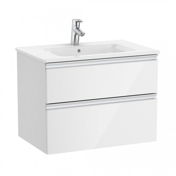 Roca Gap-N Unik zestaw łazienkowy 80 cm z 2 szufladami biały połysk A851478806