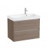 Roca Ona Unik zestaw łazienkowy 80 cm z szufladami prawy ciemny wiąz A851690511