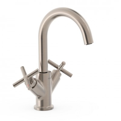 Tres Mont Blanc bateria umywalkowa stojąca stal 28310301AC